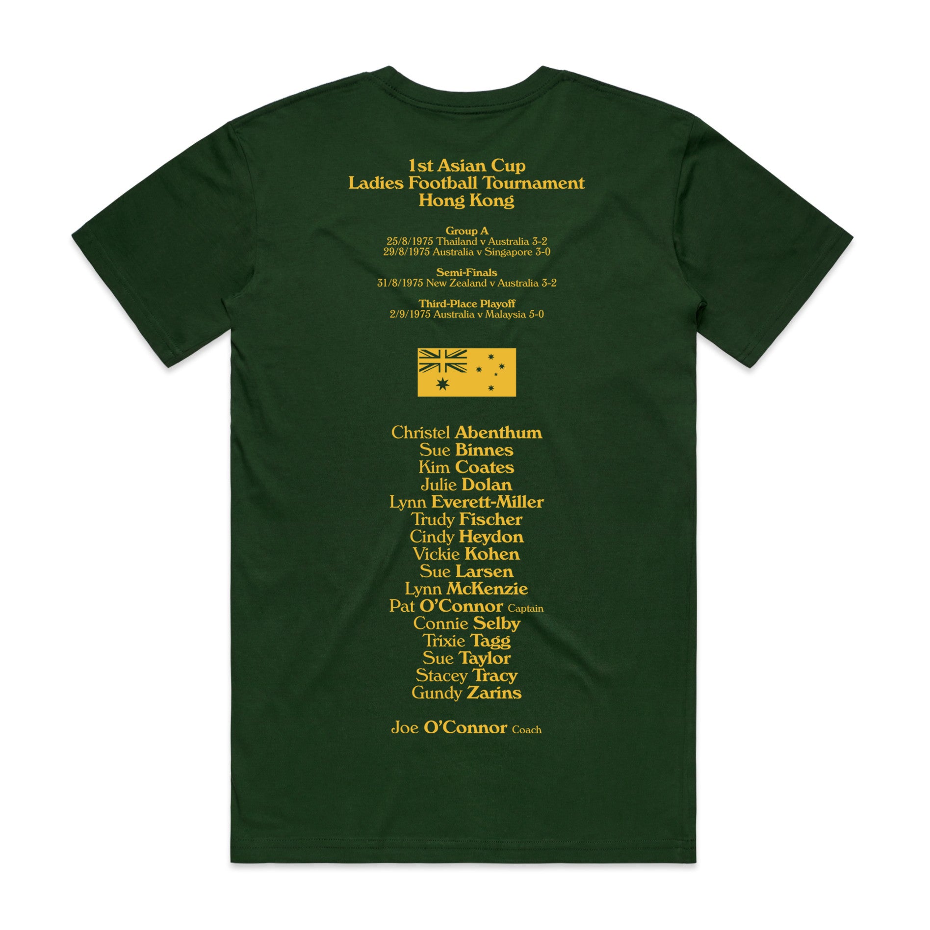 Australian XI Women's Soccer Asian Cup Hong Kong 1975 T-shirt