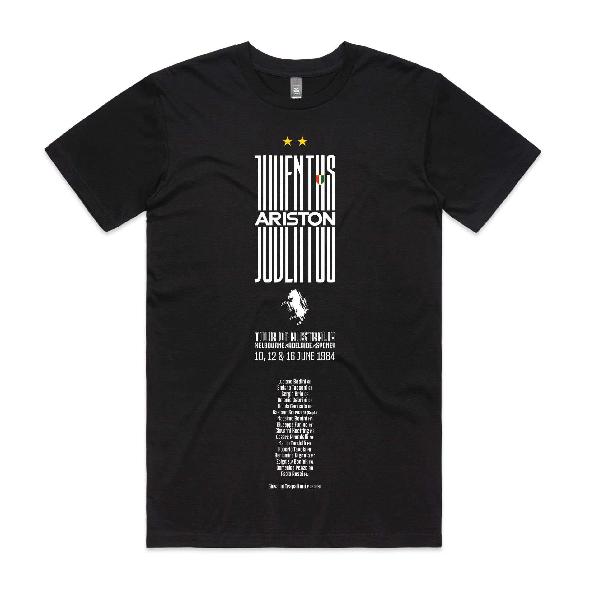 Juventus 1984 Tour of Australia T-shirt