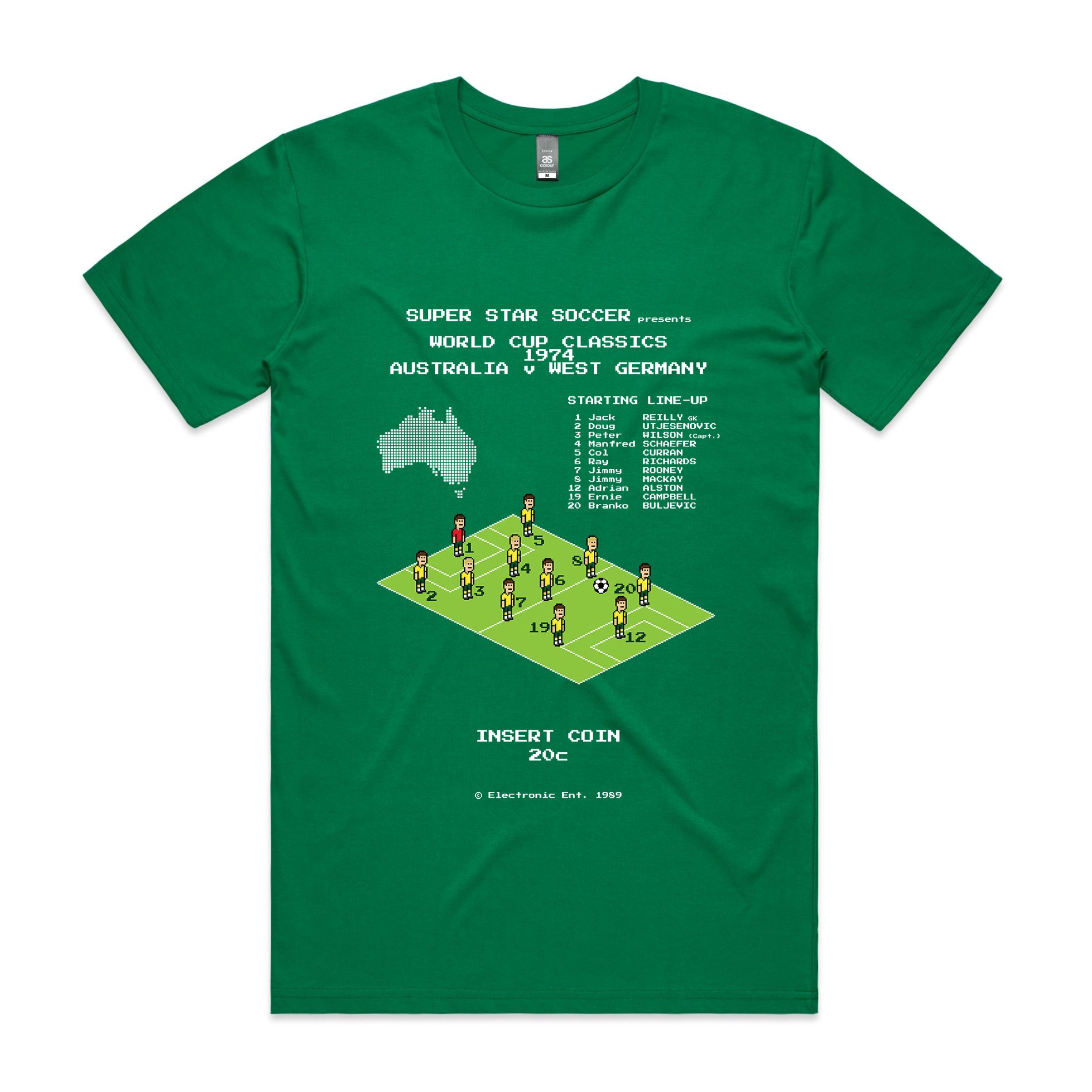 Pixel World Cup Classics Australia 1974 T-shirt